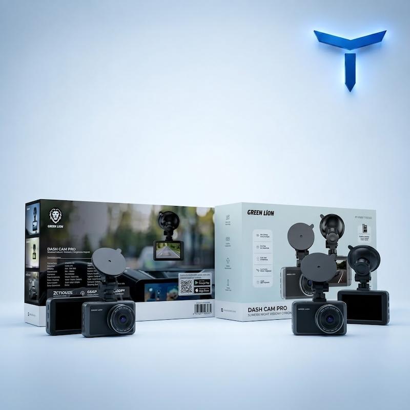 دوربین ثبت وقایع خودرو گرین لاین مدل GNDACAM14PBK 4K با دوربین عقب