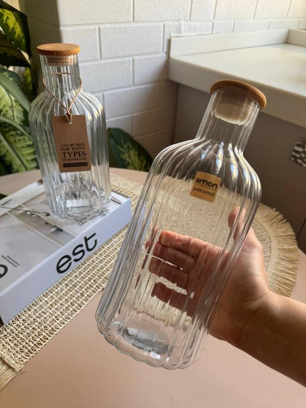 بطری آب شیاردارلیمون