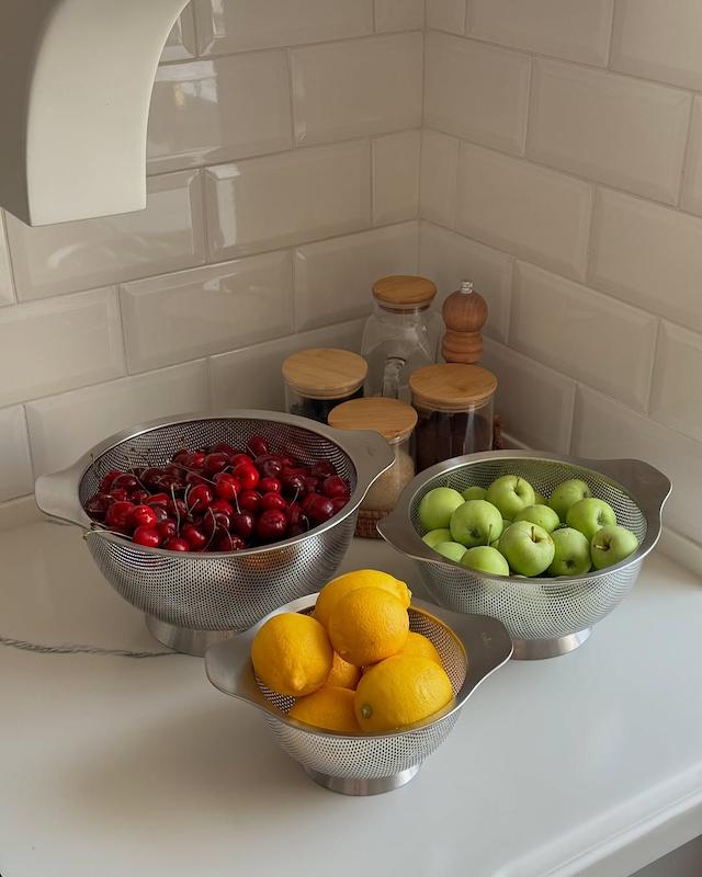 آبکش  استیل دسته دار یونیک