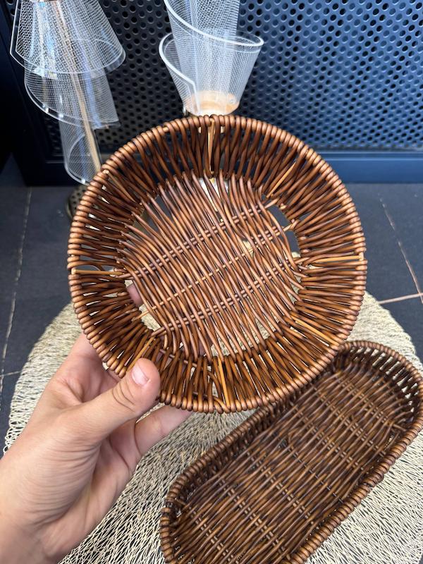 سبدسبزی حصیری گرد