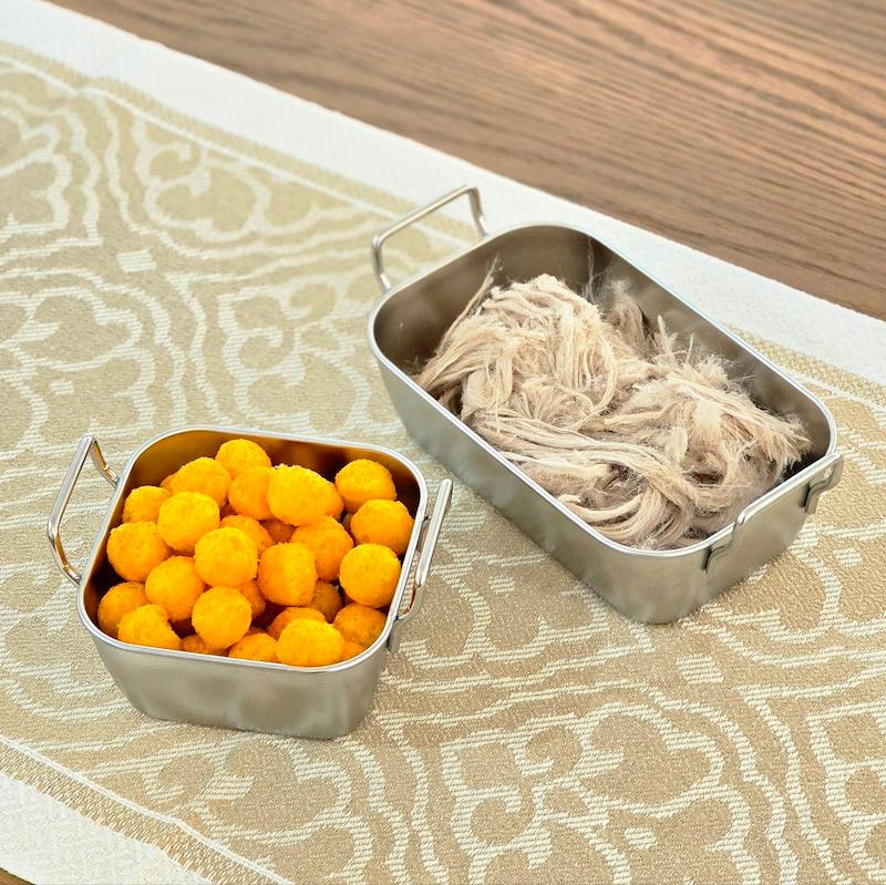 تابه مربع دو دسته استیل سیلور