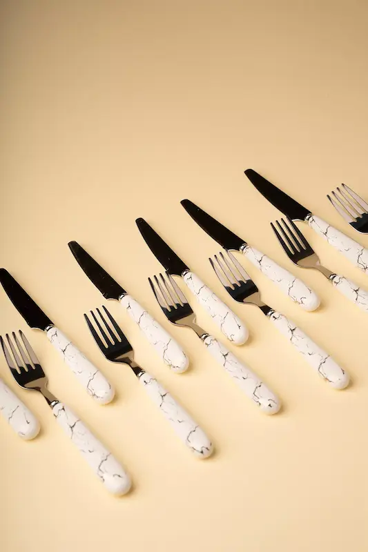 کاردو چنگال ماربل سرامیکی