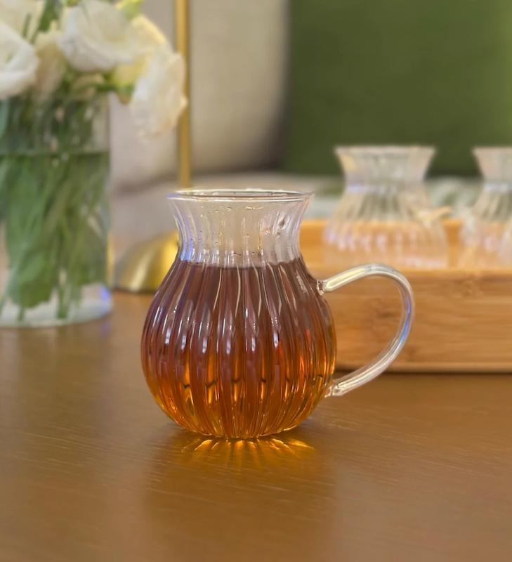 فنجان پیرکس کمرباریک شیاردار 