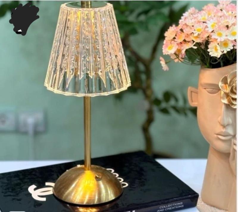 آباژور لمسی طلایی