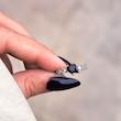 انگشتر قلب مشکی جواهری کد۳۵۰