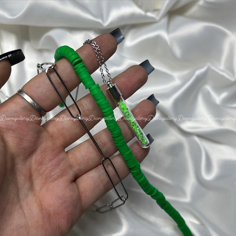 گردنبند سه لاین سبز 🌱