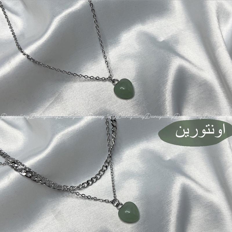 گردنبند قلب سنگی مینی💕