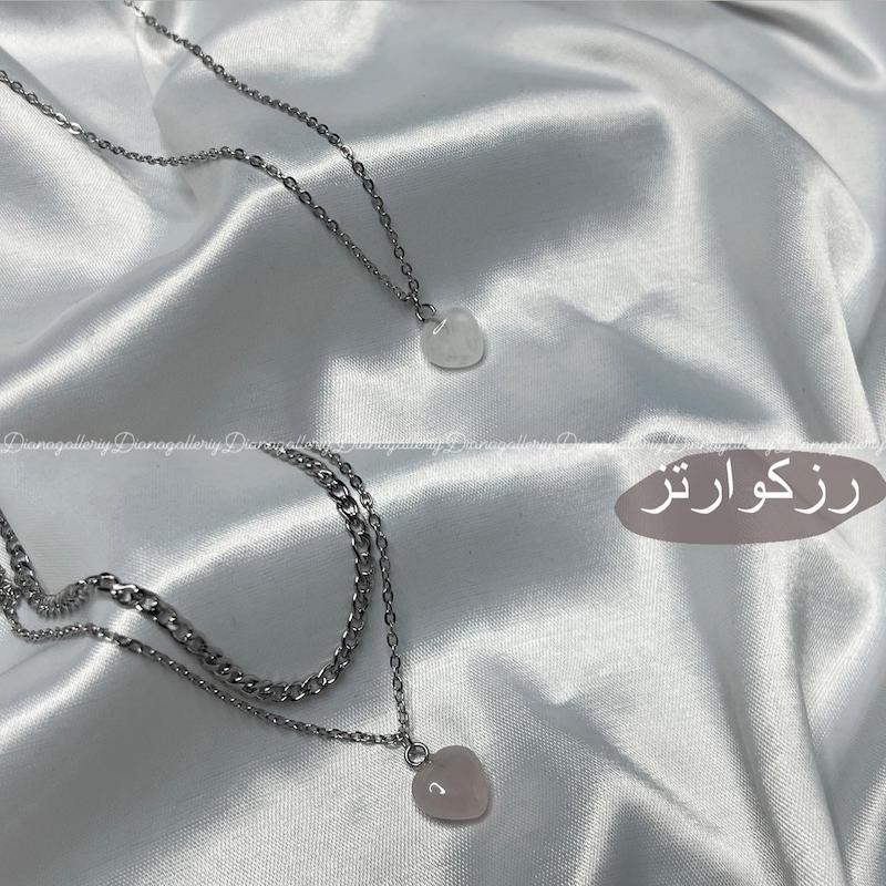 گردنبند قلب سنگی مینی💕