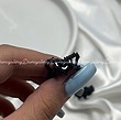 انگشتر قلب سیم خاردار مشکی