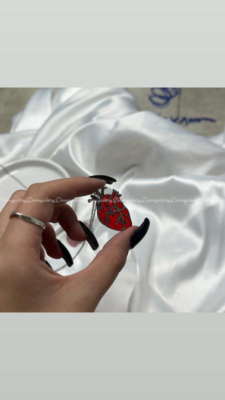 گردنبند قلب و مغز رنگی