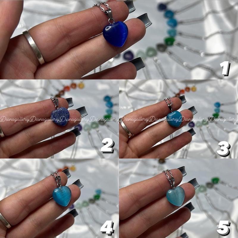 گردنبند قلب سنگی✨