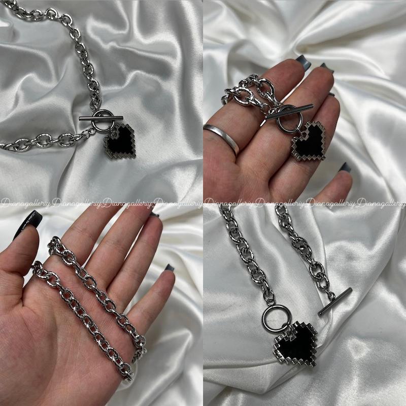 گردنبند قلب پیکسلی