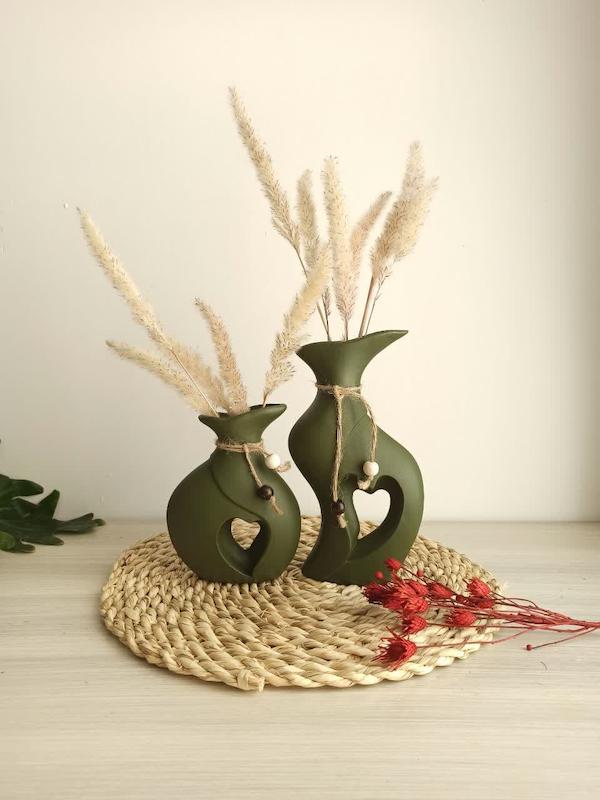 گلدان مینیمال قلبی