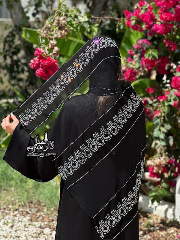 شال مجلسی مدل ترکیبی توری کد 312