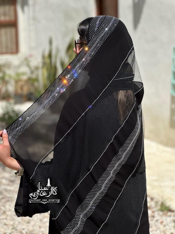 شال مجلسی مدل ترکیبی توری کد 314