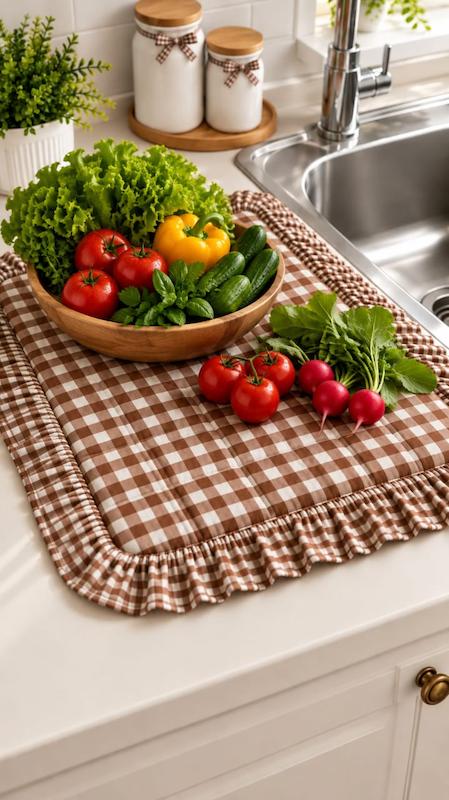 نمگیر ظرف و میوه و سبزی چهارخونه