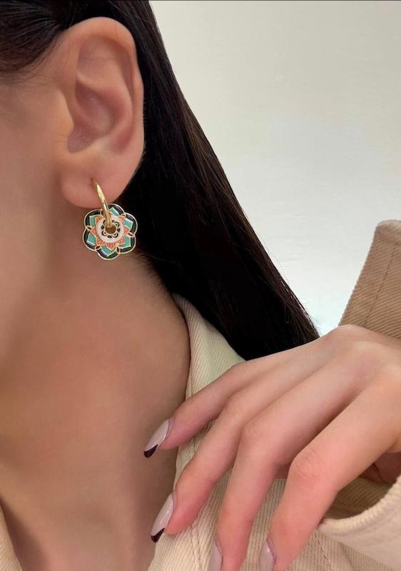 گوشواره میناکاری مدل سنتی کد(04)