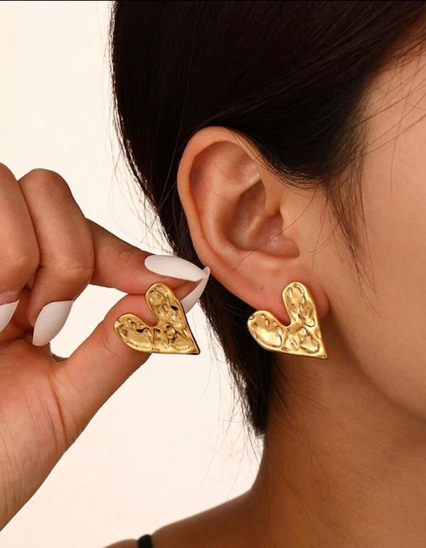 گوشواره مدل قلب کوبیسم