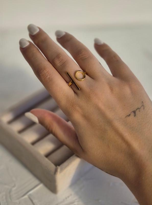 انگشتر مدل دایره و خط