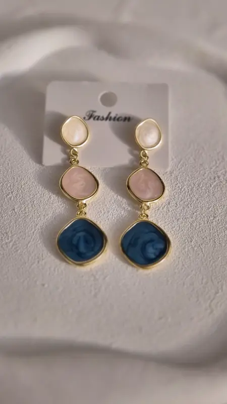 گوشواره میناکاری مدل آویز