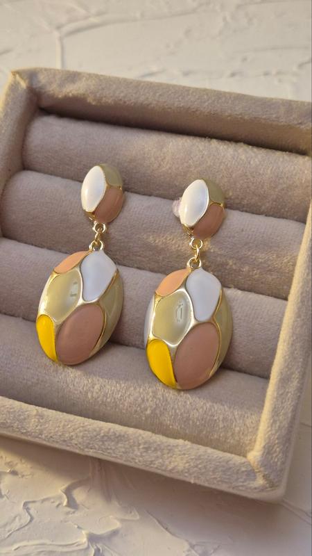 گوشواره میناکاری مدل چند رنگ