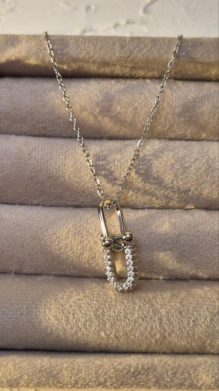 گردنبند نگین دار مدل تیفانی