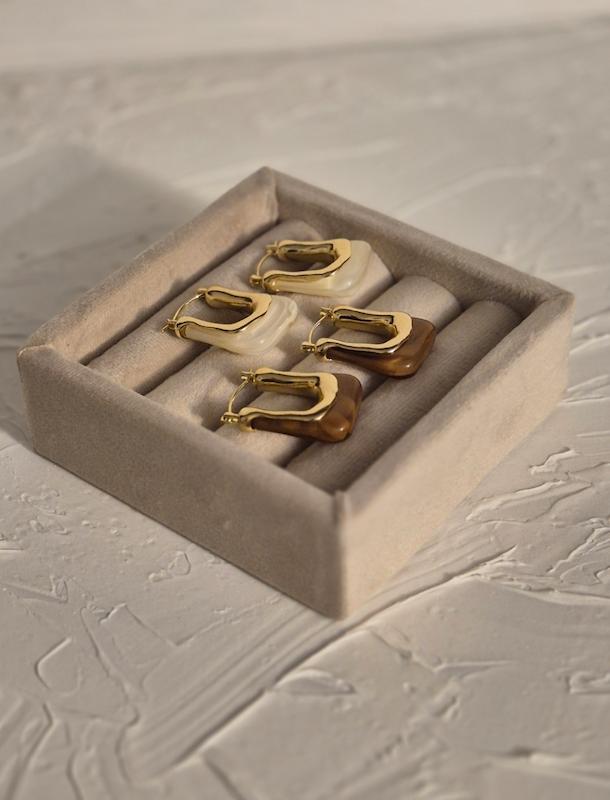 گوشواره رزینی مدل مستطیل