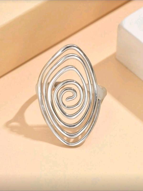 انگشتر مدل مارپیچ بیضی