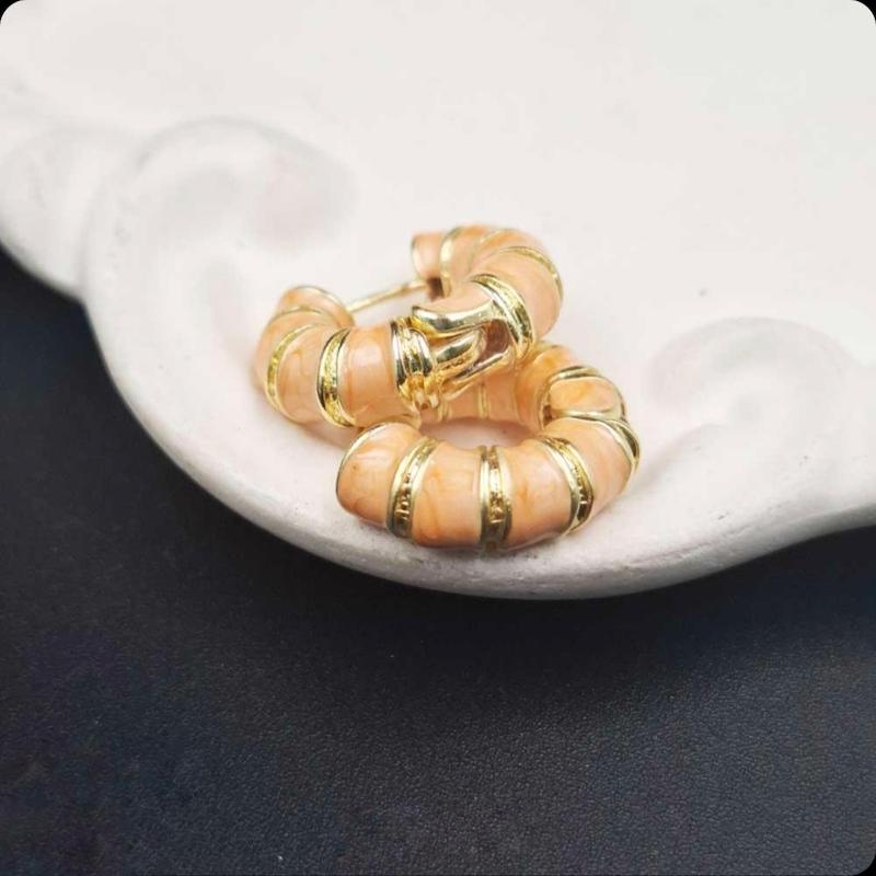 گوشواره میناکاری مدل حلقه ای کد (02)