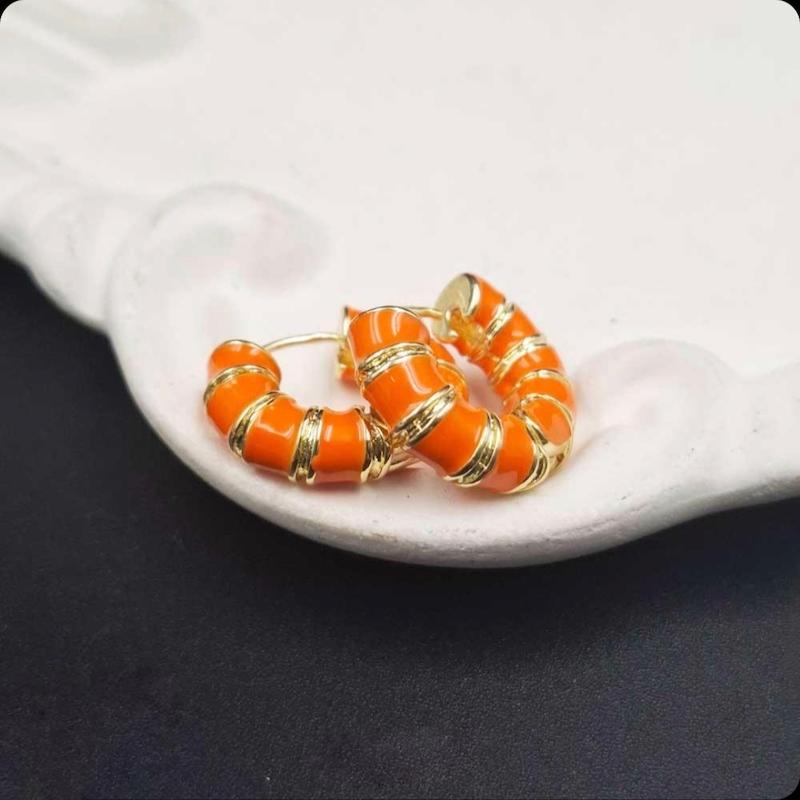 گوشواره میناکاری مدل حلقه ای کد (03)