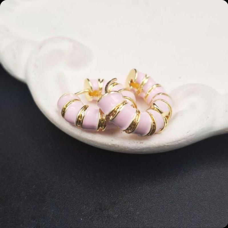 گوشواره میناکاری مدل حلقه ای کد (06)