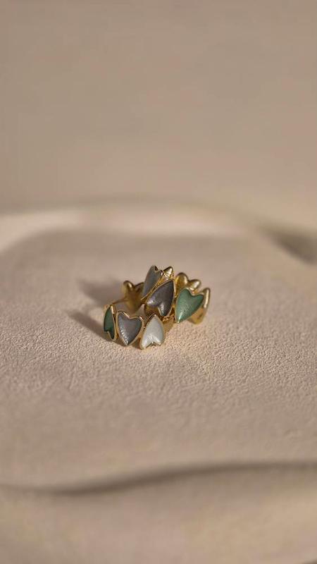 گوشواره میناکاری مدل قلب کد (02)