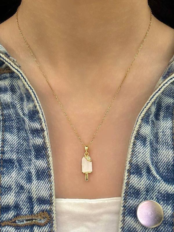 گردنبند مدل بستنی چوبی