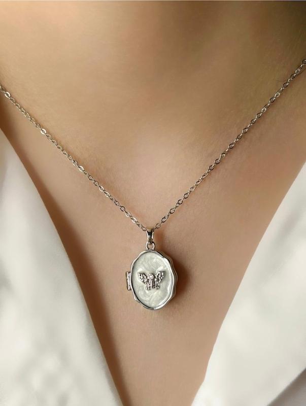 گردنبند میناکاری مدل صندوقچه