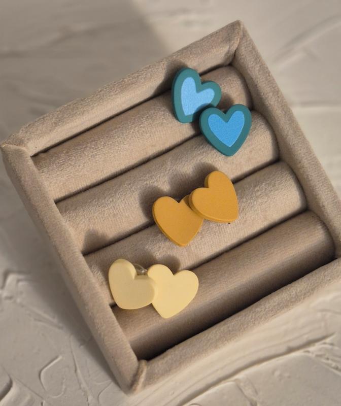 گوشواره پلیمری مدل قلب