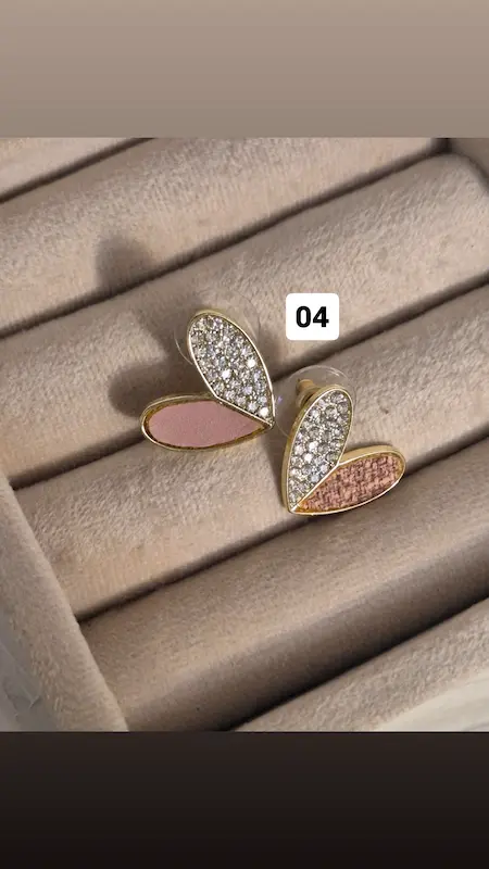 گوشواره میخی مدل قلب