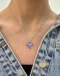 گردنبند مدل قلب نگین دار