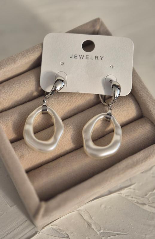 گوشواره مدل بیضی صدفی