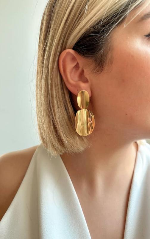 گوشواره مدل موج طلایی