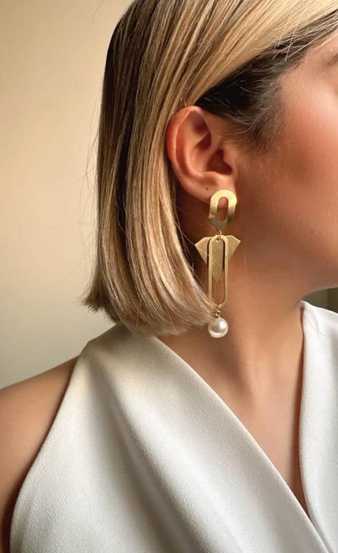 گوشواره مدل مثلث طلایی