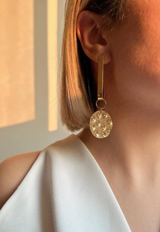 گوشواره مدل دایره درخشان