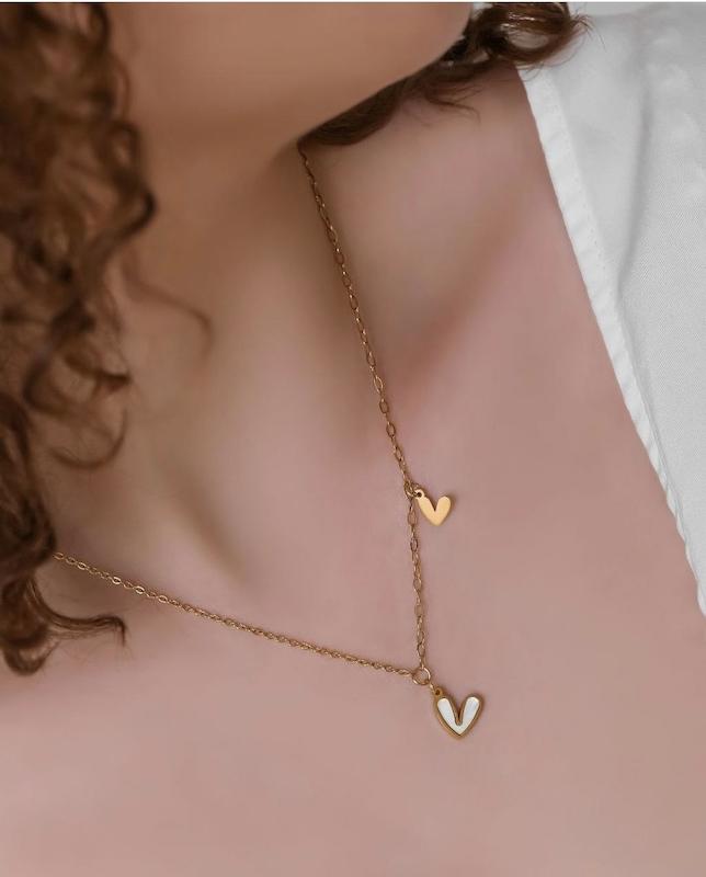 گردنبند میناکاری مدل قلب