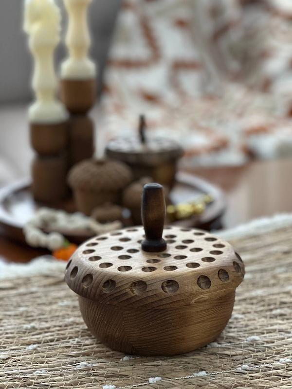 شکلات خوری و قندان بلوط 