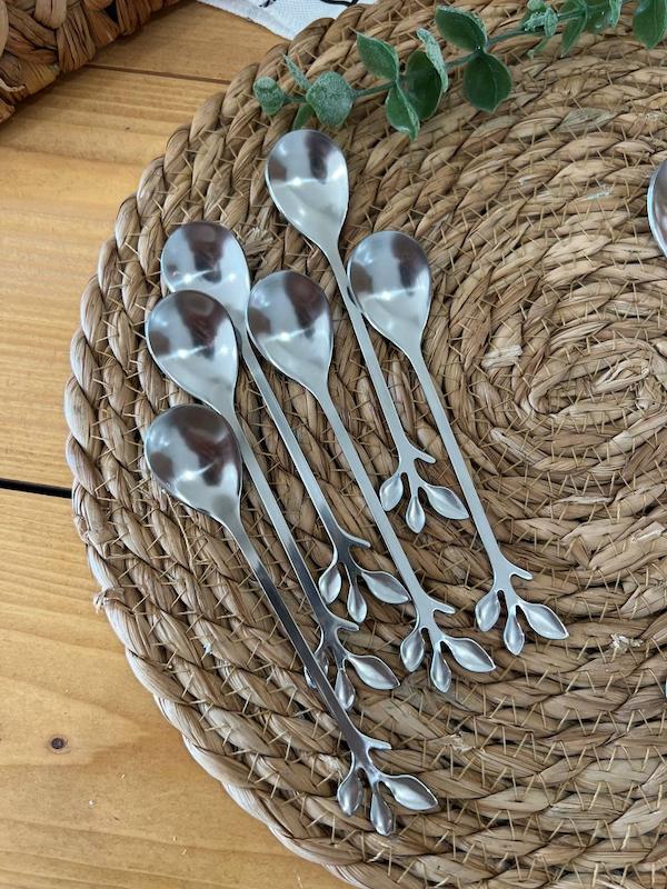 قاشق شربت خوری برگ نقره ای
