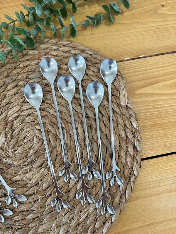 قاشق شربت خوری برگ نقره ای