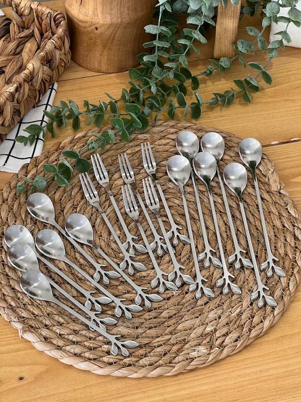 قاشق شربت خوری برگ نقره ای