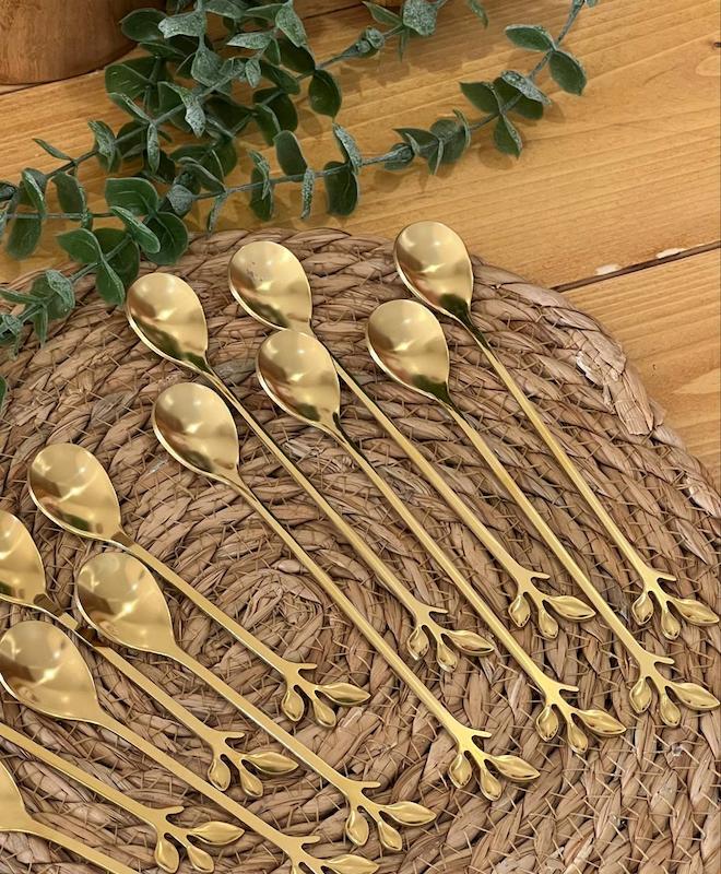 طرح برگ طلایی شربت چای کره 