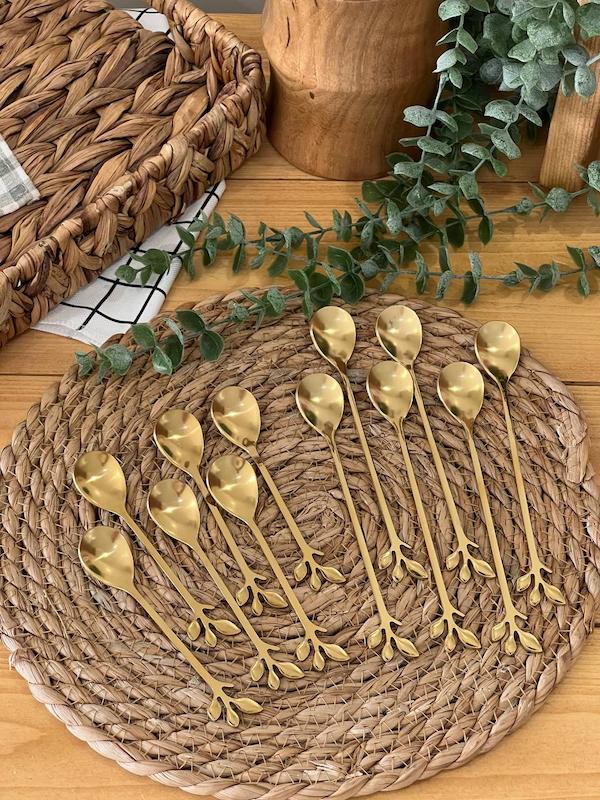 قاشق شربت خوری برگ طلایی