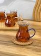 لیوان کمرباریک دسته رنگی 