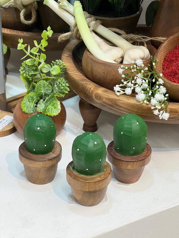 کاکتوس دکوری چوبی